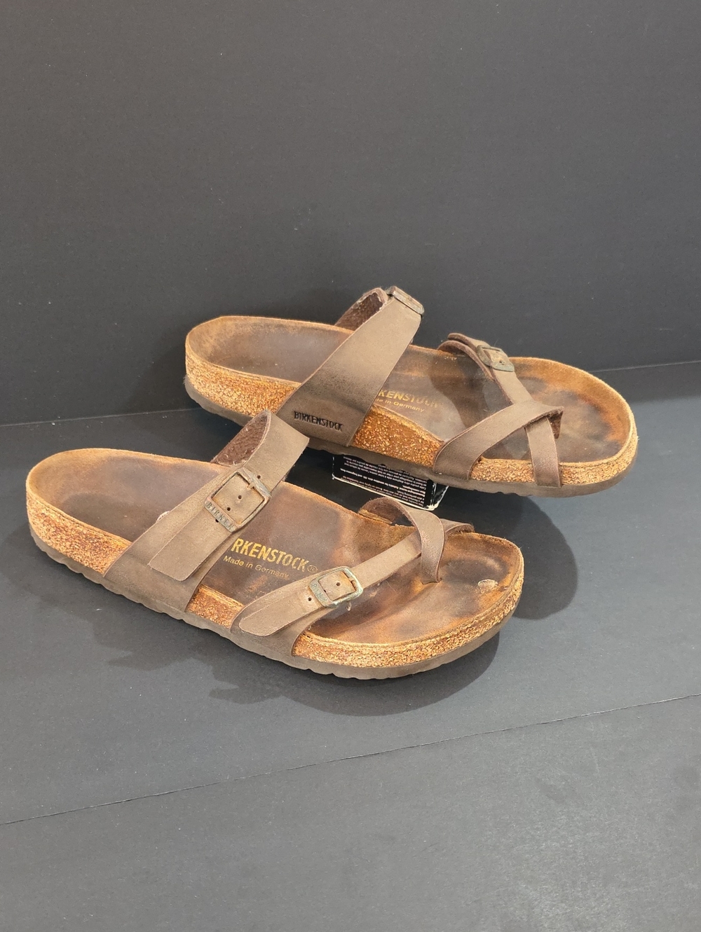 Birkenstock Brown Women's Double-Strap Cork Footbed Sandals Size 10